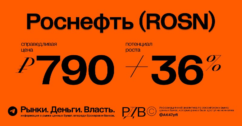 Подробнее о статье ПОВЫШЕНИЕ справедливой цены акций Роснефть (ROSN) до 790 рублей, потенциал роста +36%. #оценка Росне