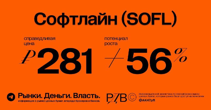 Подробнее о статье Справедливая цена акций Софтлайн (SOFL) 281 рублей, апсайд +56%. #оценкаСофтлайн  один из фаворитов