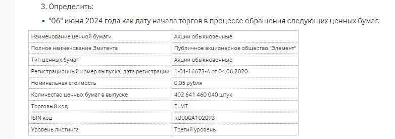 Подробнее о статье #ELMT #торги 6 июня — акции Элемента начнут торговаться на Мосбиржеhttps:www.moex.comn69986nt0
