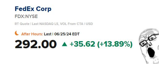 Подробнее о статье #FDX отчитался лучше ожиданий, снизил capex