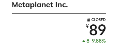 Подробнее о статье #Metaplanet  #BTC #крипто акции Metaplanet на закрытии торгов в Японии — на продолжающихся покупках
