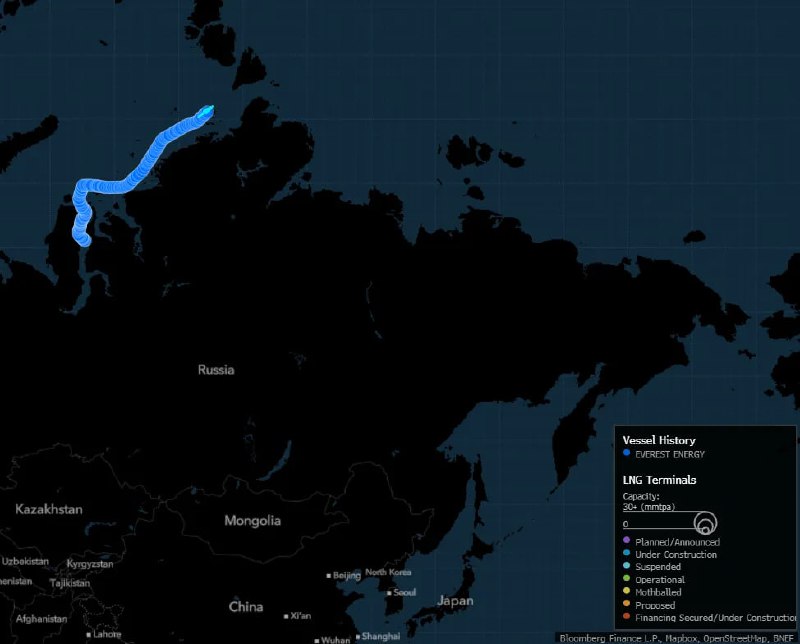 Вы сейчас просматриваете #NVTK Арктик СПГ-2 впервые отправил груз в Азию  BloombergСудно Everest Energy, находящееся под санк