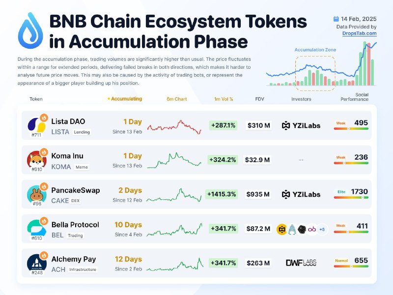 Вы сейчас просматриваете #крипто #cot #обзор Токены из экосистеме BNB Chain, которые сейчас находятся в фазе аккумулирования