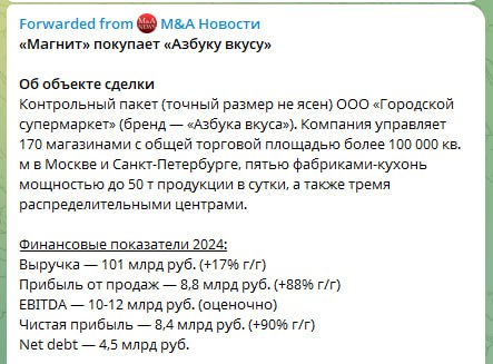 Подробнее о статье Магнит покупает Азбуку#мыслиуправляющего#MGNTНовая (потенциальная) покупка Магнита — конечно хороший