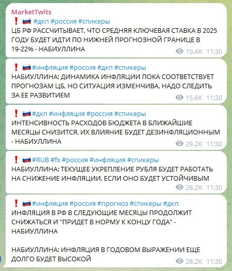 Подробнее о статье Тезисы выступления Набиуллиной#мыслиуправляющего#ratesпока все выступления ЦБ говорят за умеренно по