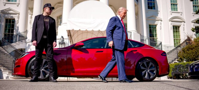 Вы сейчас просматриваете #TSLA #трамп #маск Трамп рассматривает возможность избавиться от Tesla, которую он купил во время ме