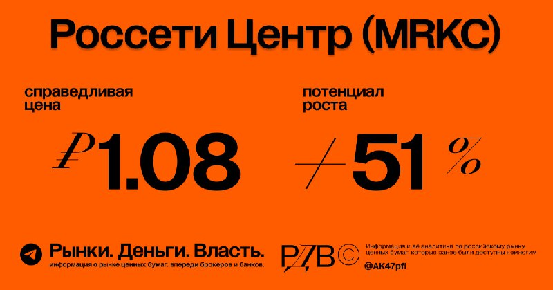 Подробнее о статье Россети Центр (MRKC): справедливая цена 1.08, upside 51%. #оценкаИсточники РДВ пересмотрели в сторон