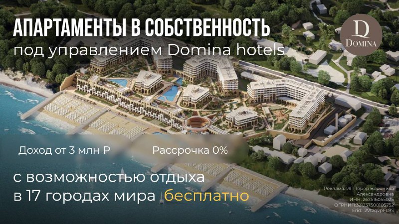 Вы сейчас просматриваете Частные инвесторы смогут бесплатно отдыхать в отелях по всему миру при покупке апартаментов в новом